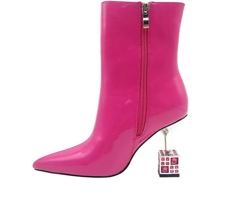Women's Crown Heeled Booties|Lady Couture Online