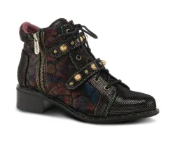 Women's Chrissy Combat Booties|L'Artiste Sale