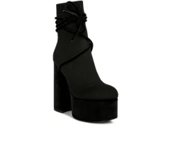 Women's After Pay Platform Heeled Booties|London Rag Online