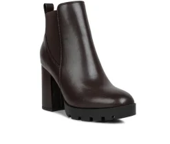 Women's Bolt Block Heel Chelsea Booties|London Rag Sale