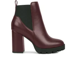 London Rag Dress|Chelsea>Women's Bolt Block Heel Chelsea Booties
