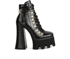 London Rag Lace Up|Dress>Women's Boogie Platform Lace Up Booties