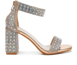 London Rag Sandals>Women's Cady Rhinestones Dress Sandals