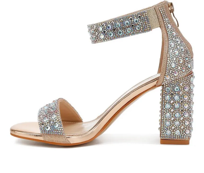 London Rag Sandals>Women's Cady Rhinestones Dress Sandals