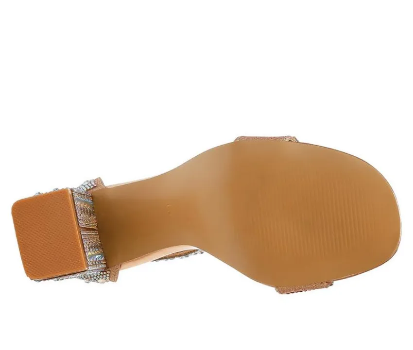 London Rag Sandals>Women's Cady Rhinestones Dress Sandals
