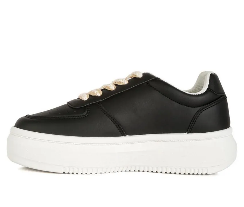 London Rag Platform>Women's Cross Stitch Platform Sneakers