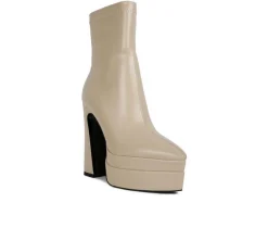 Women's Dextra Platform Heeled Booties|London Rag Online