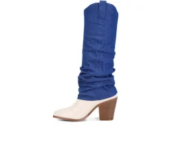 Women's Fab Cowboy Knee High Boots|London Rag
