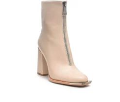 Women's Flower Blade Block Heel Booties|London Rag Online