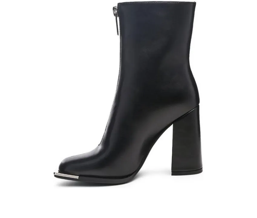 London Rag Dress>Women's Flower Blade Block Heel Booties