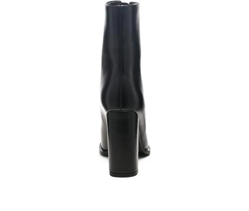 London Rag Dress>Women's Flower Blade Block Heel Booties