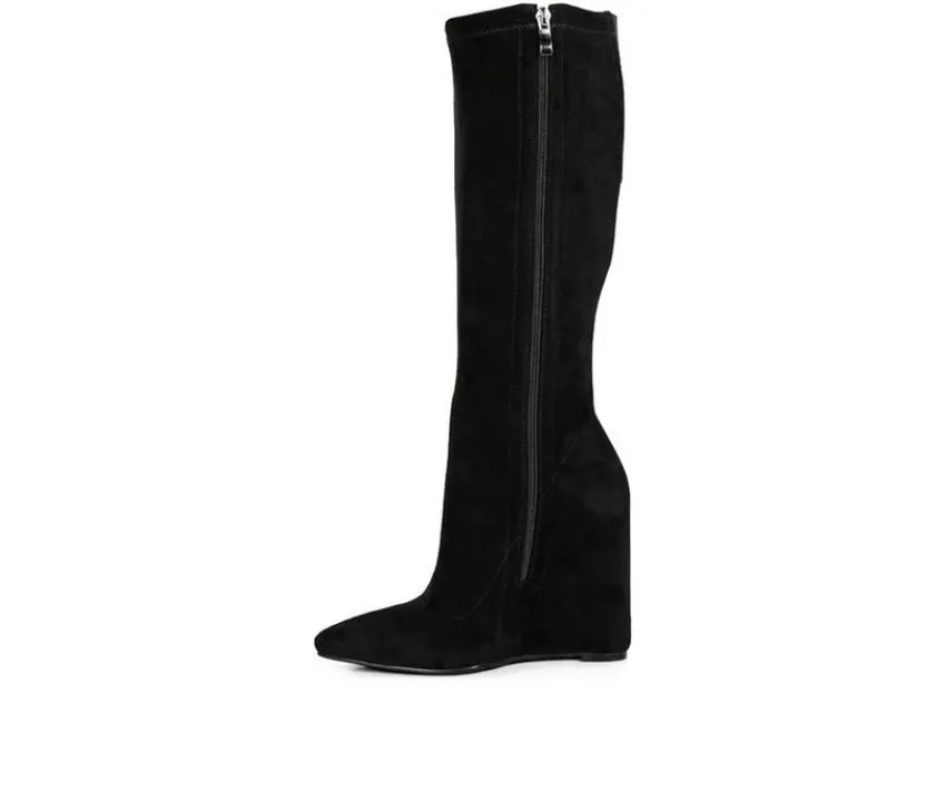 Women's Gladol Knee High Wedge Boots|London Rag Hot