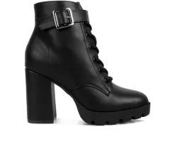 Women's Grahams Platform Heeled Combat Boots|London Rag New