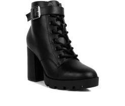 Women's Grahams Platform Heeled Combat Boots|London Rag New