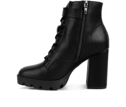 Women's Grahams Platform Heeled Combat Boots|London Rag New