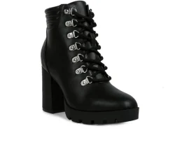 London Rag Lace Up|Dress>Women's Hamiltons Platform Heeled Combat Boots