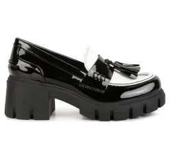 Women's Jonah Chunky Heeled Loafers|London Rag Online