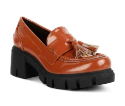 Women's Jonah Chunky Heeled Loafers|London Rag Clearance