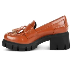 Women's Jonah Chunky Heeled Loafers|London Rag Clearance