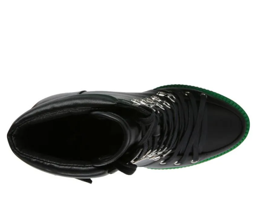 London Rag Moto|Lace Up>Women's Larch Lace Up Platform Booties