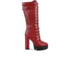Women's Magnolia Knee High Lace Up Boots|London Rag Best