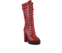 Women's Magnolia Knee High Lace Up Boots|London Rag Best