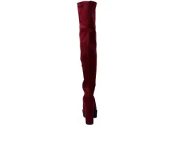 Women's Maple Over The Knee Heeled Boots|London Rag Online