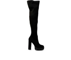 Women's Maple Over The Knee Heeled Boots|London Rag Discount