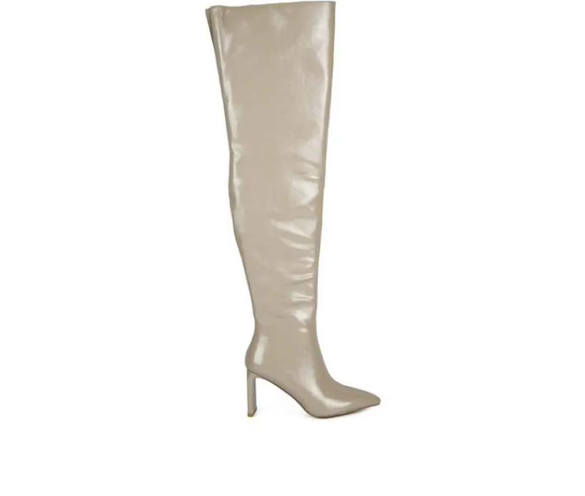 London Rag Dress>Women's Minkles Over The Knee Heeled Boots