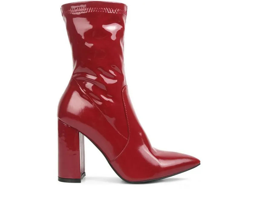 London Rag Dress>Women's Pluto Mid Calf Heeled Booties