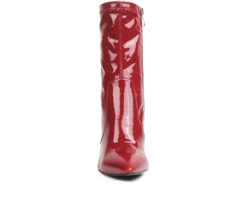 London Rag Dress>Women's Pluto Mid Calf Heeled Booties