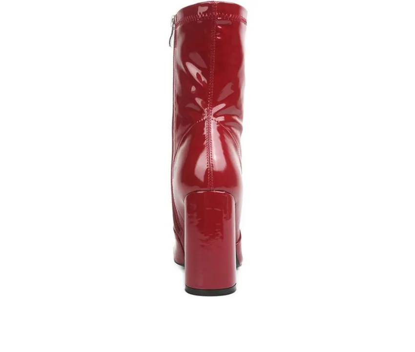 London Rag Dress>Women's Pluto Mid Calf Heeled Booties