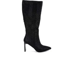 Women's Prinkles Knee High Heeled Boots|London Rag Online