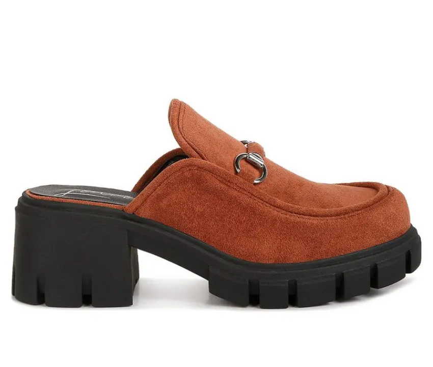 London Rag Clogs & Mules>Women's Prosper Chunky Heeled Mules