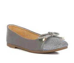 London Rag Flats>Women's Rhinestone Toe Cap Flats
