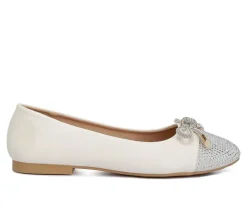 Women's Rhinestone Toe Cap Flats|London Rag Hot