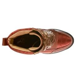 Women's Scotch Lace Up Heeled Booties|London Rag Discount
