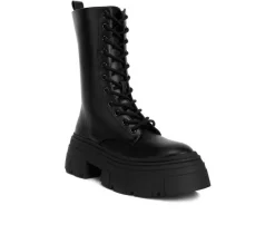 Women's Tatum Mid Calf Combat Boots|London Rag Outlet