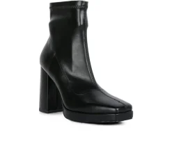 Women's Tintin Block Heel Booties|London Rag New