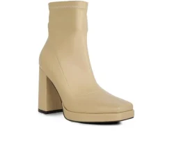 London Rag Dress>Women's Tintin Block Heel Booties