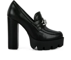 Women's Y2K High Platform Heeled Loafers|London Rag Hot