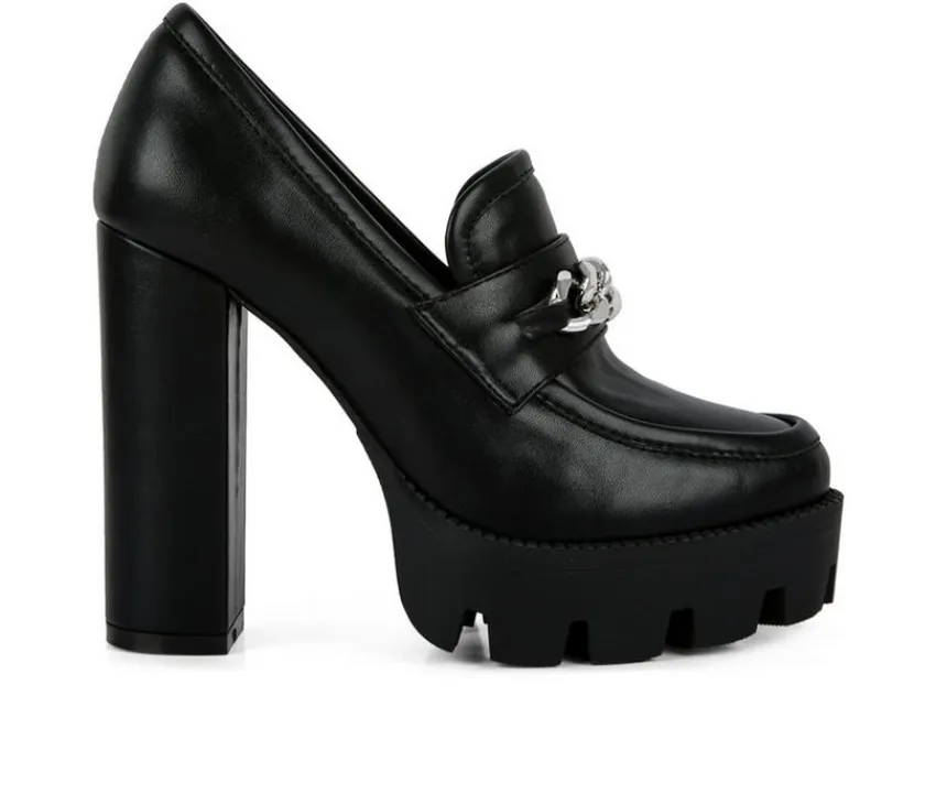 Women's Y2K High Platform Heeled Loafers|London Rag Hot