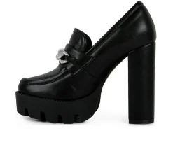 Women's Y2K High Platform Heeled Loafers|London Rag Hot