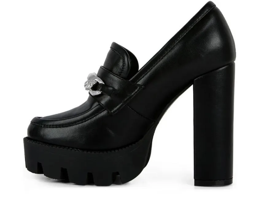 Women's Y2K High Platform Heeled Loafers|London Rag Hot