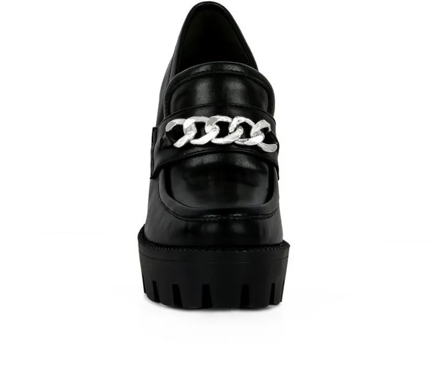 Women's Y2K High Platform Heeled Loafers|London Rag Hot