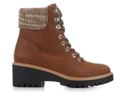 Women's Georgiy Combat Block-Heeled Boots|MIA