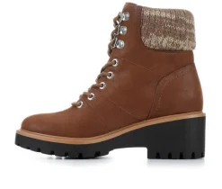 Women's Georgiy Combat Block-Heeled Boots|MIA