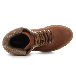 Women's Georgiy Combat Block-Heeled Boots|MIA