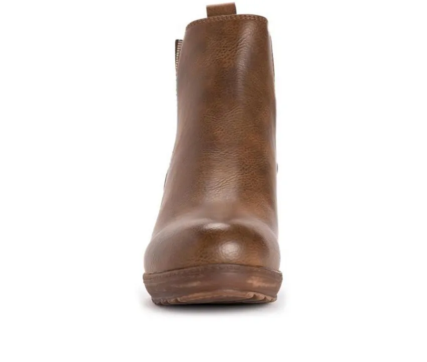 MUK LUKS Dress|Chelsea>Women's England Oxford Wedge Booties