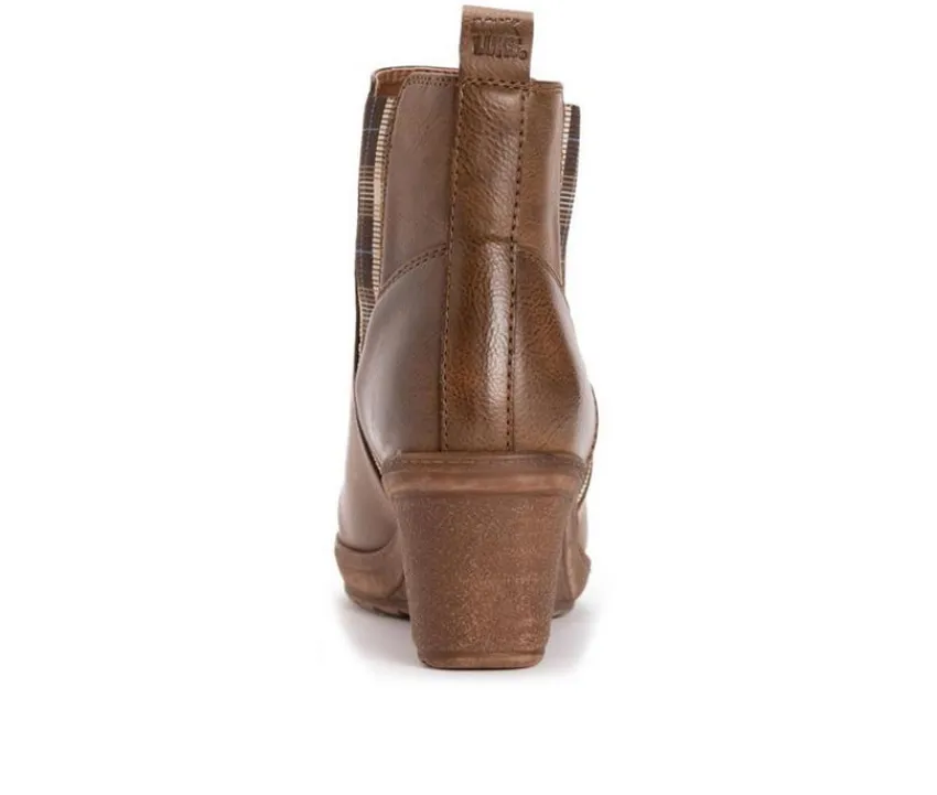 MUK LUKS Dress|Chelsea>Women's England Oxford Wedge Booties